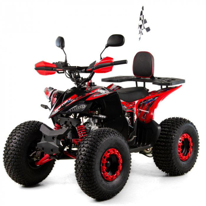 ATV XTR Pro Raptor 016, roti 8 inch, 125cc, 1+1 viteze, culoare negru/rosu [6]