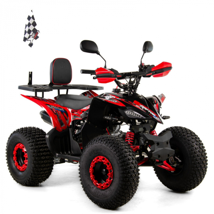 ATV XTR Pro Raptor 016, roti 8 inch, 125cc, 1+1 viteze, culoare negru rosu