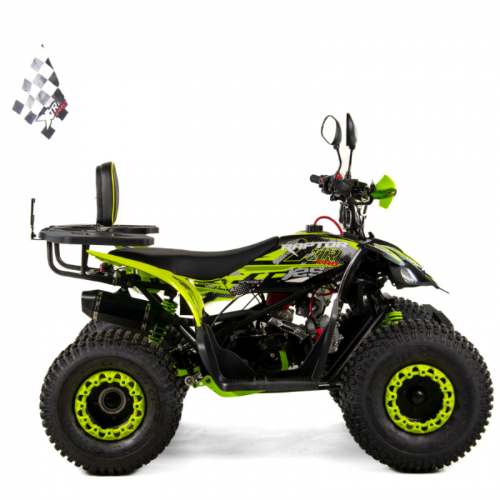 ATV XTR Pro Raptor 016, roti 8 inch, 125cc, 1+1 viteze, culoare negru/verde [2]