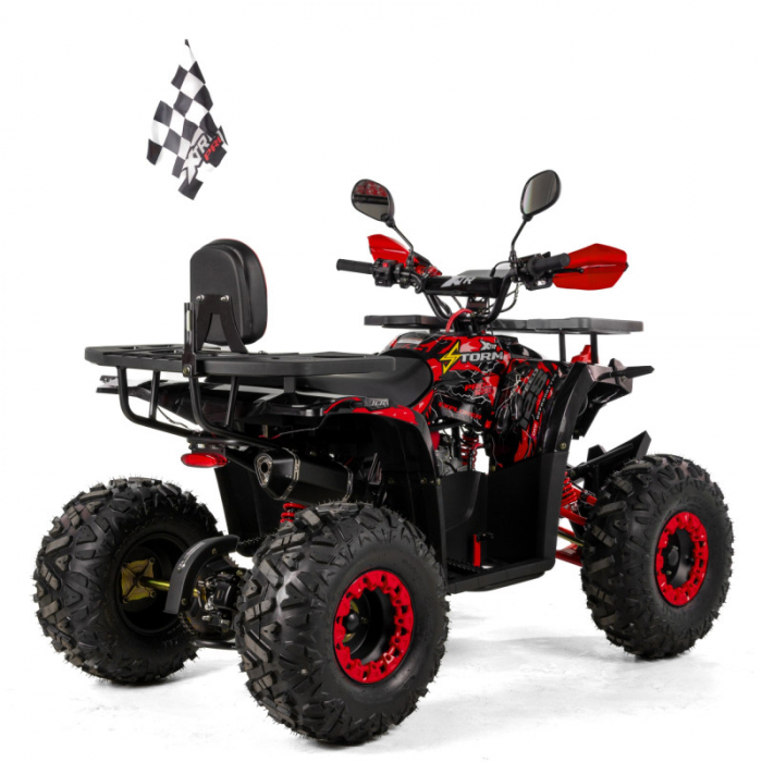 ATV XTR Pro Storm, roti 8 inch, 125cc, 1+1 viteze, culoare negru/rosu [3]