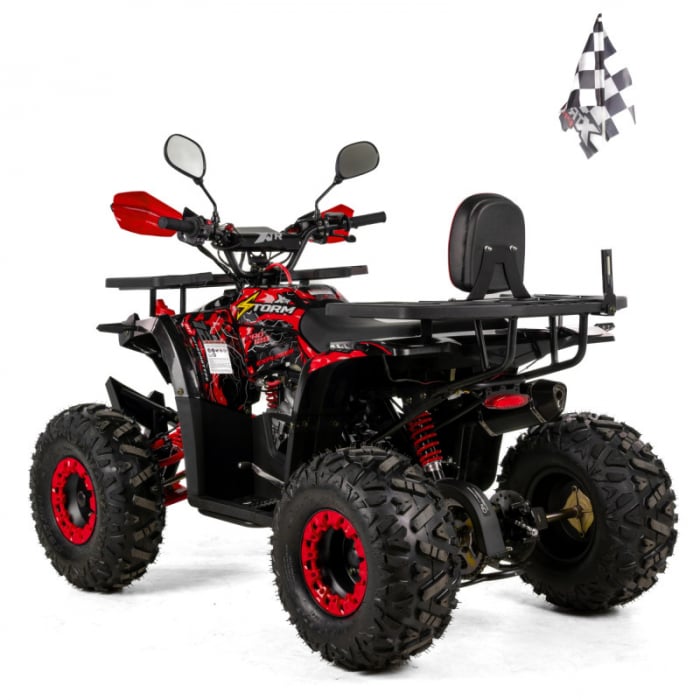 ATV XTR Pro Storm, roti 8 inch, 125cc, 1+1 viteze, culoare negru/rosu [4]