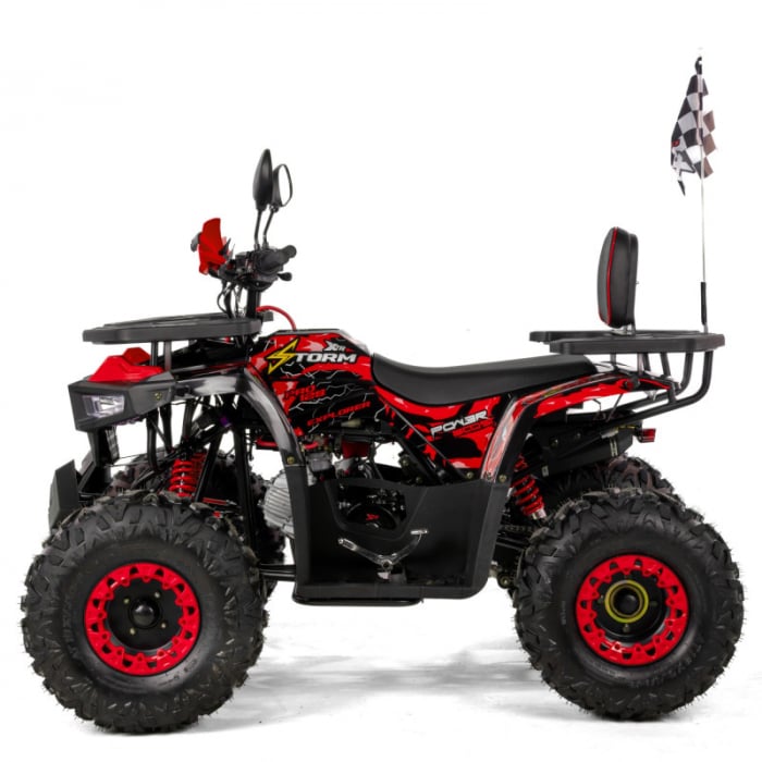 ATV XTR Pro Storm, roti 8 inch, 125cc, 1+1 viteze, culoare negru/rosu [5]