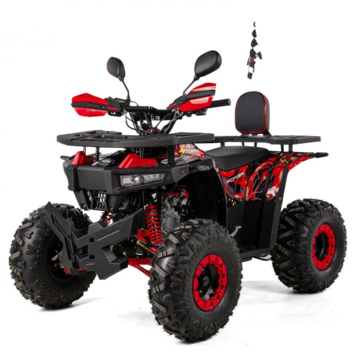 ATV XTR Pro Storm, roti 8 inch, 125cc, 1+1 viteze, culoare negru/rosu [6]
