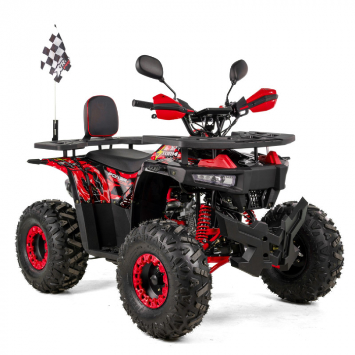 ATV XTR Pro Storm, roti 8 inch, 125cc, 1+1 viteze, culoare negru rosu