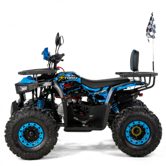 ATV XTR Pro Storm, roti 8 inch, 125cc, 1+1 viteze, culoare negru/albastru [2]