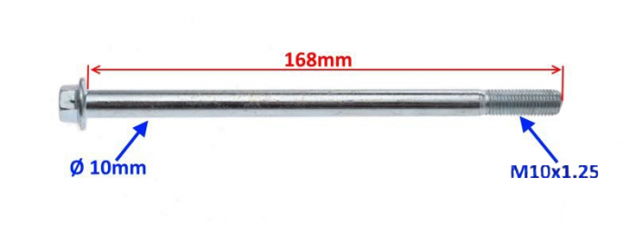 Ax roata moto M10x168mm [2]