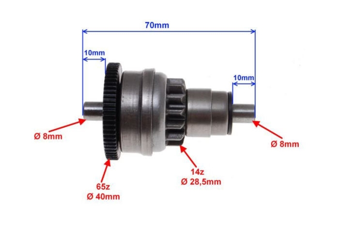 Ansamblu ambreiaj, pedala de pornire GY6 4T [4]