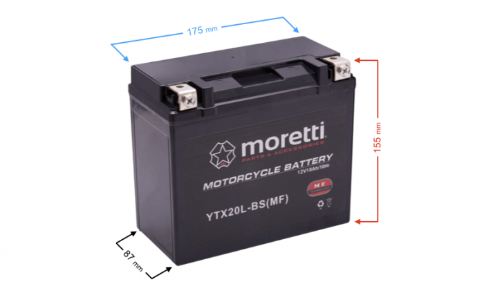 Baterie moto/atv AGM 12v, 18ah, Gel, MTX20L-BS [2]