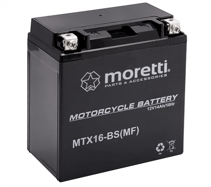 Baterie moto atv AGM (Gel) MTX16 Moretti