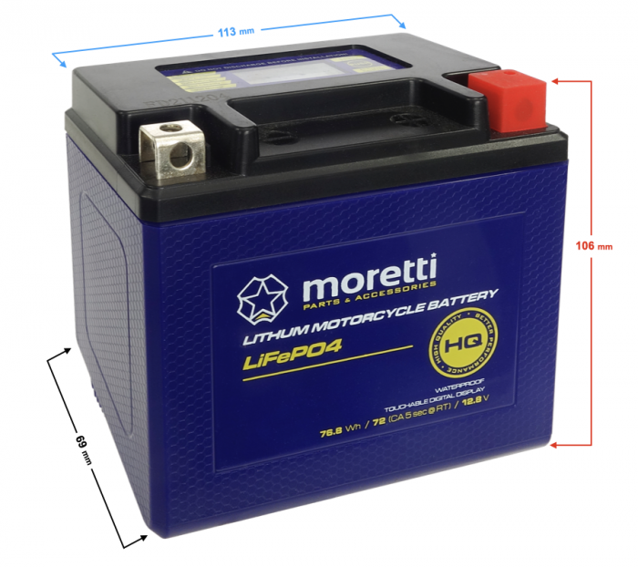 Baterie moto/atv Lithium Ion MFP X5L Moretti [3]