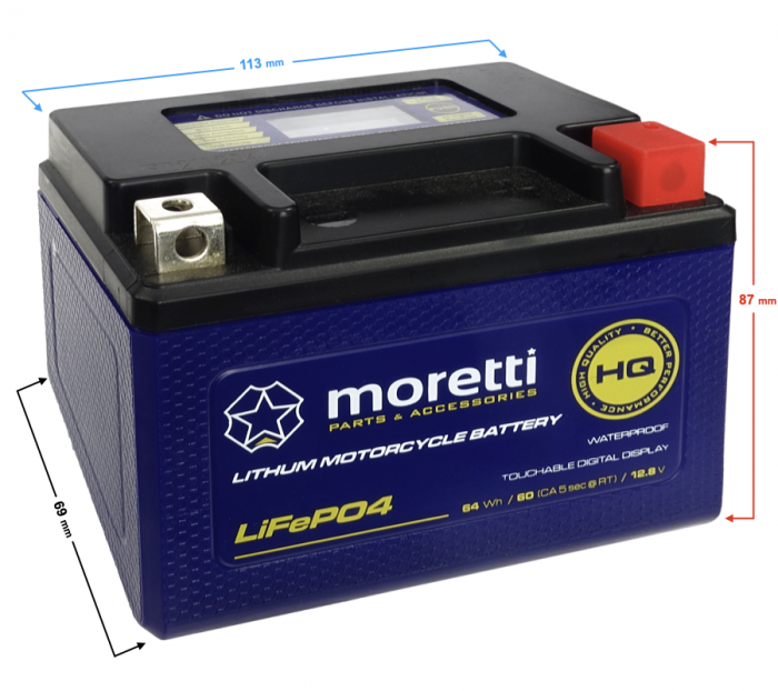 Baterie moto/atv Lithium ion MFPX4L Moretti [3]