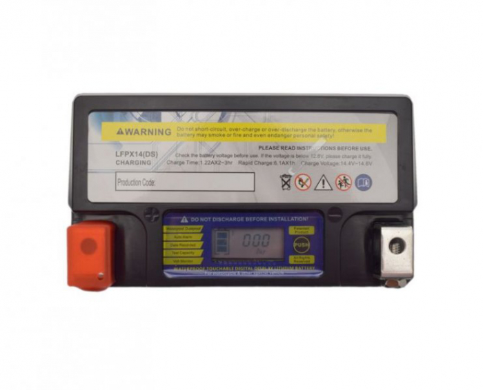 Baterie moto WTX14-BS, YTX14-BS, Litiu, 12 V [2]