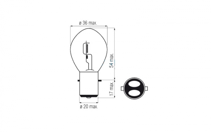Bec far BOSMA 6V 45/40W BA20D [2]