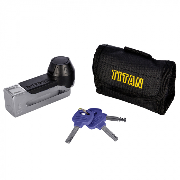 Blocaj disc frana Oxford Titan, cromat, saculet depozitare, bolt (10mm) [3]