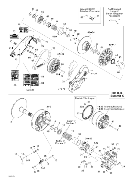 Bolt filet M6 variator fata Ski Doo Summit [2]