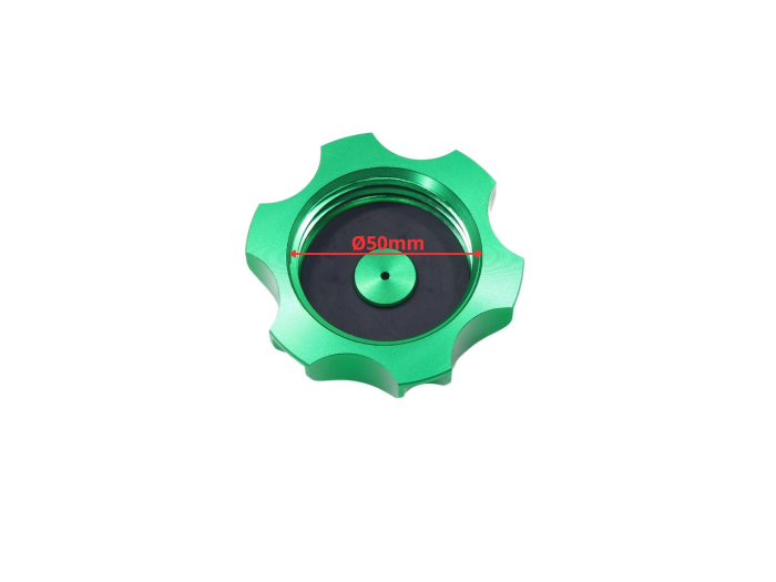 Buson rezervor cu filet si aerisitor, din metal, culoare verde [3]