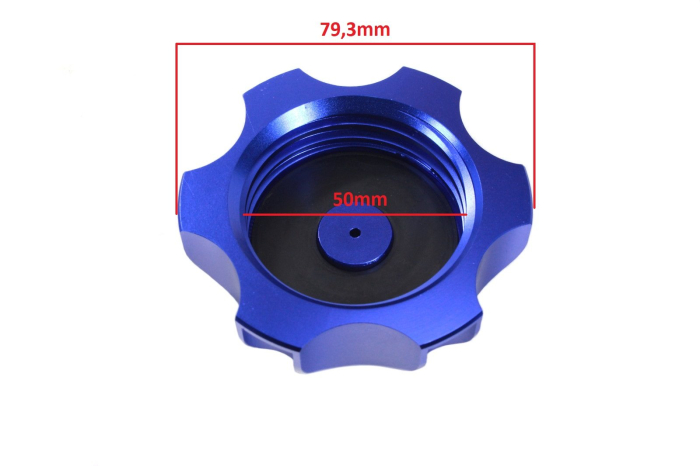 Buson rezervor cu filet si aerisitor, din metal, culoare albastru [2]