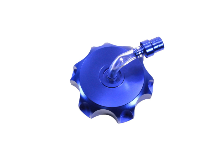 Buson rezervor cu filet si aerisitor, din metal, culoare albastru