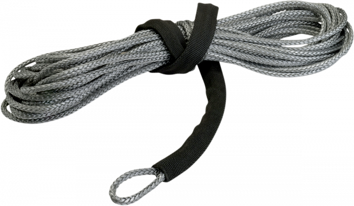 Cablu sintetic Moose Plow pentru troliu 5mm x 15.2m gri