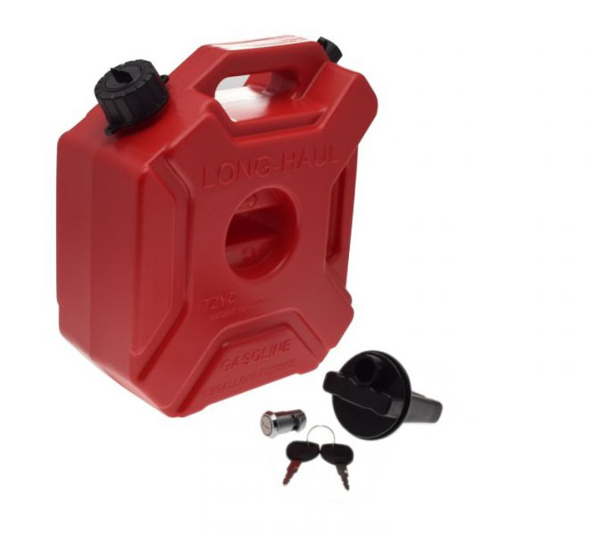 Canistra carburant, plastic si prindere, 5 litri, culoare rosu