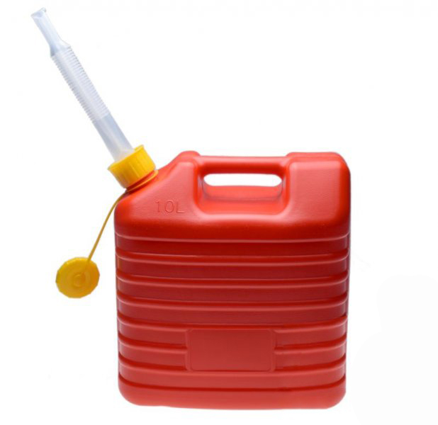 Canistra combustibil si gat de golire, 10 litri, din plastic, 30x18x31 cm, certificat [2]