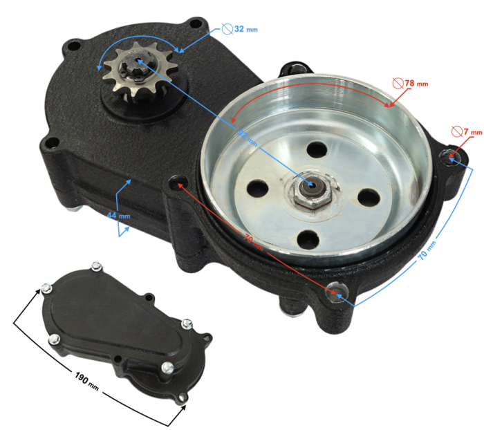Capac ambreiaj si transmisie Pocket Bike 50 [3]