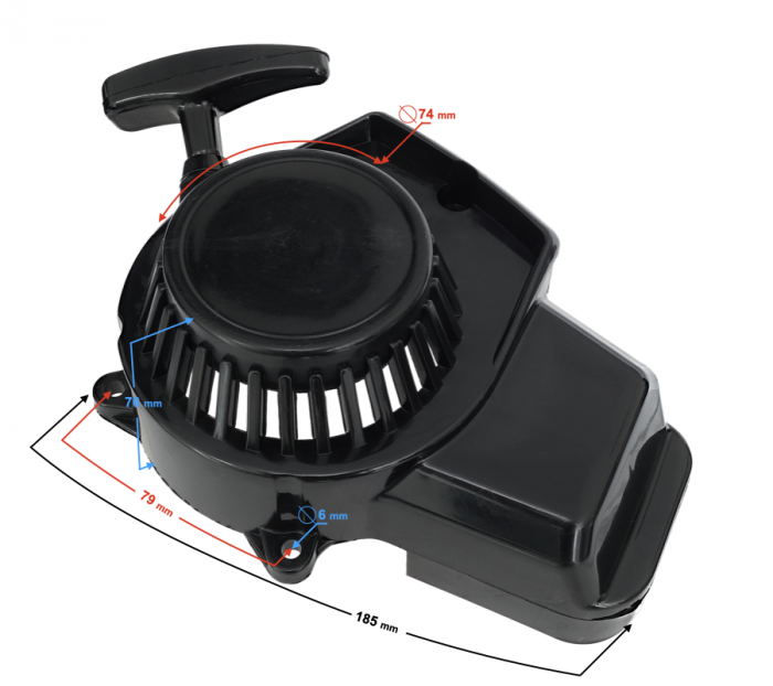 Capac pornire Pocket Bike 50, plastic, culoare negru [3]