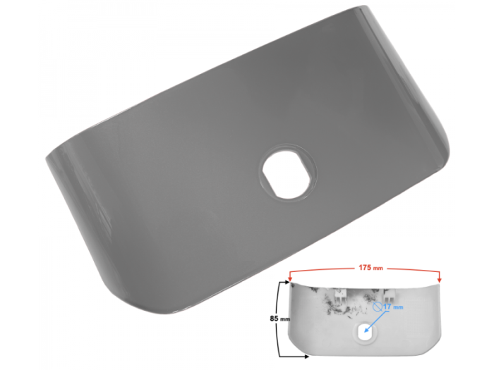 Capac spate moped Fighter 2, culoare gri [2]