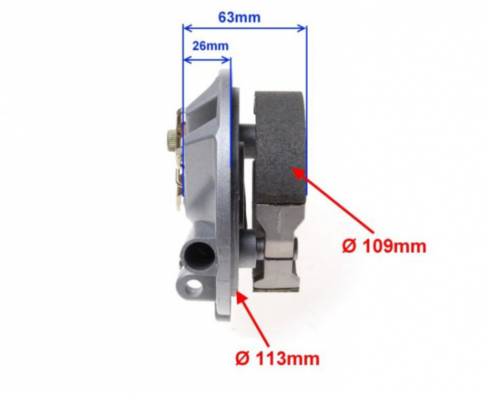 Capac tambur frana scuter diametru sub ax 12mm [3]