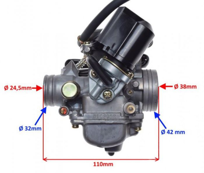Carburator ATV XY150ST GY6 150cc, diametru clapetei 22mm [2]