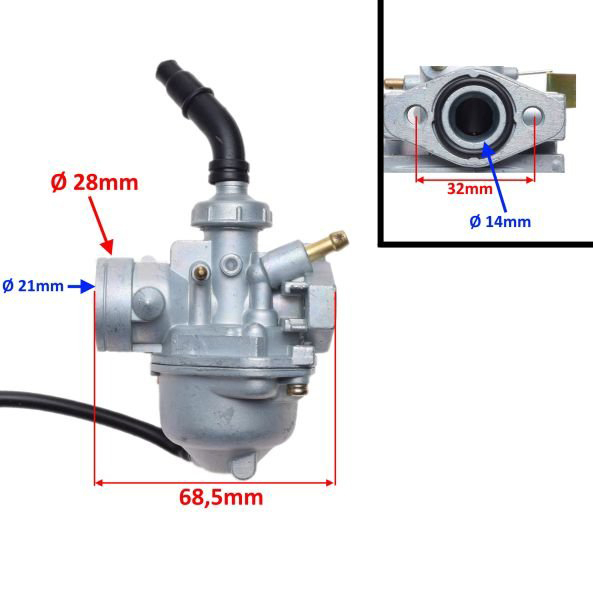 Carburator Honda Pc 50, diametrul clapetei 13mm [2]