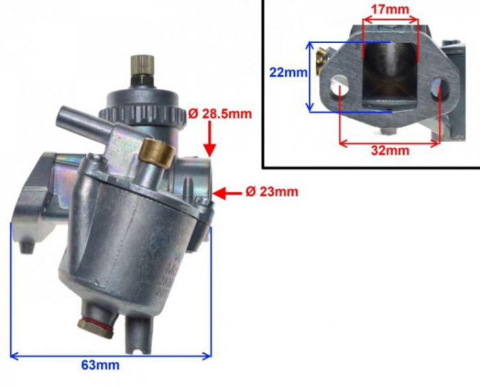 Carburator J50 CN, diametrul clapetei 19.9mm [2]