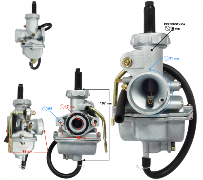 Carburator moped 50cc, 4T, atv, scuter [3]