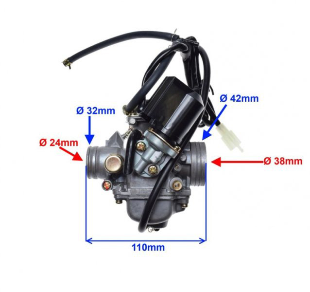 Carburator N.a.125 + Jet 102, diametrul clapetei 22m [2]