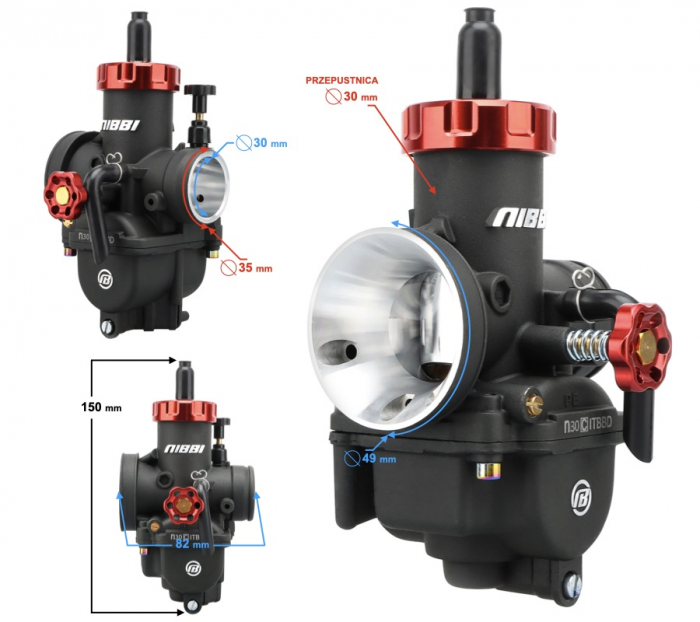 Carburator NIBBI PE30 30mm Racing [4]