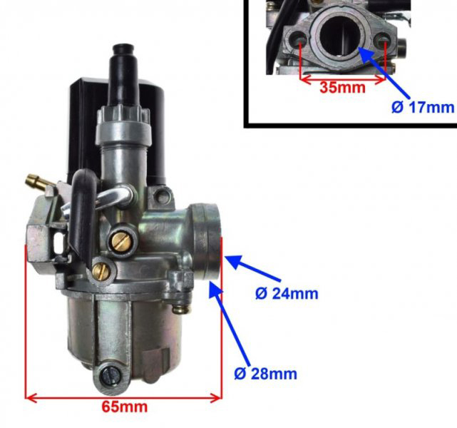 Carburator Peugeot Buxy Speedfight Vivacity Honda T, diametrul clapetei 12.9mm [2]