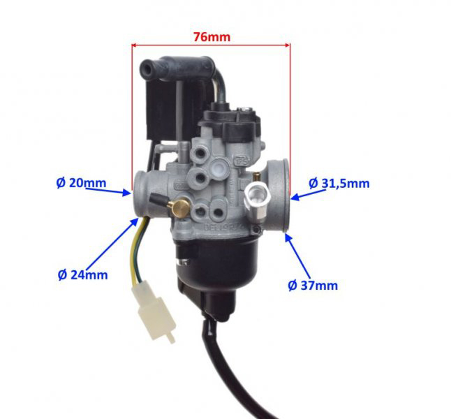 Carburator Piaggio 50 2T, diametrul clapetei 15.9mm [2]