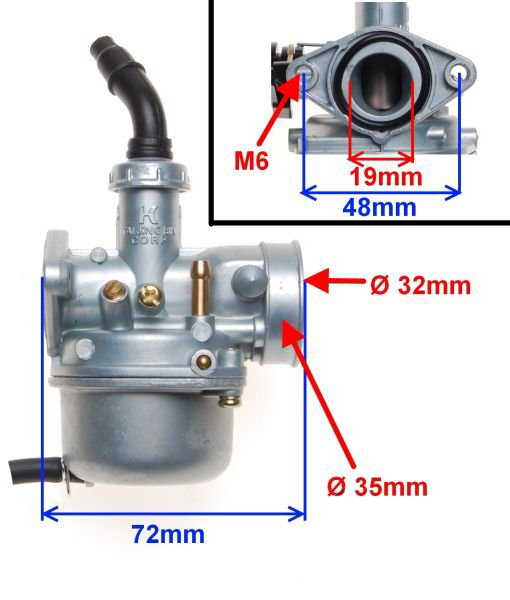 Carburator Py-5 cu soc manual, diametrul clapetei 15mm [5]
