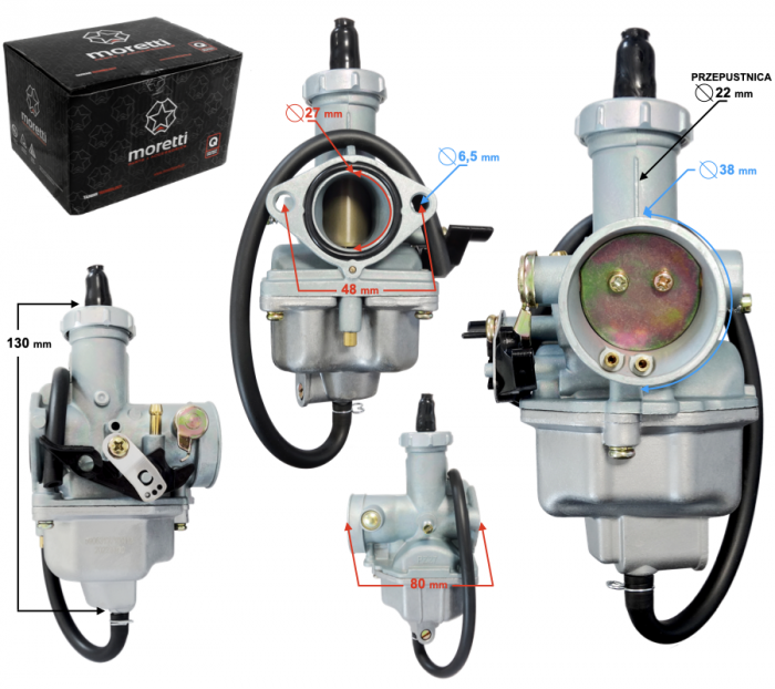 Carburator PZ27, pentru motoare 150 cc, 4T [4]