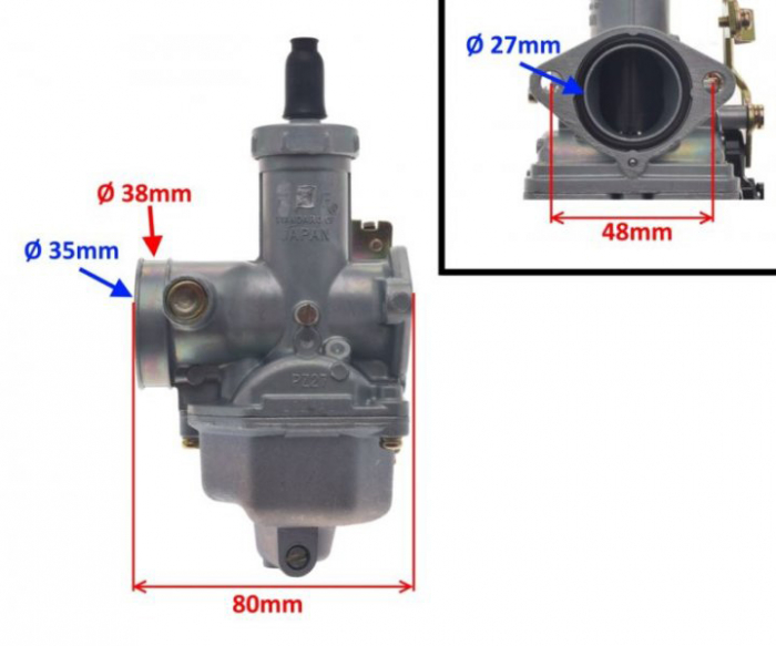 Carburator Romet Caffe, diametrul clapetei 21.9mm [3]
