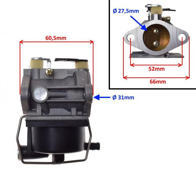 Carburator TecumSeh 640065A, OHV110,OHV125, OHV130, OHV115, OHV120, OV358EA, OVH135. [2]