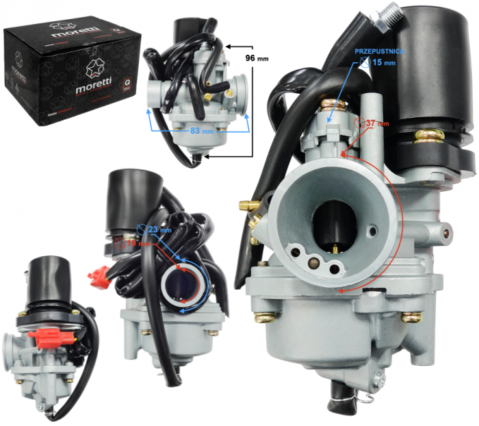 Carburator Yamaha, Aprilia, Keway, 50cc, 2T, soc electric [4]
