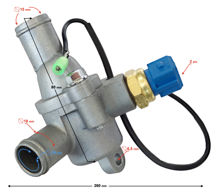 Carcasa Termostat si senzor temperatura, Barton Blade-R 125 [3]