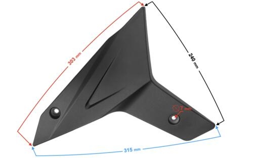 Carena burta motociclu Barton FR 50, neagra [3]