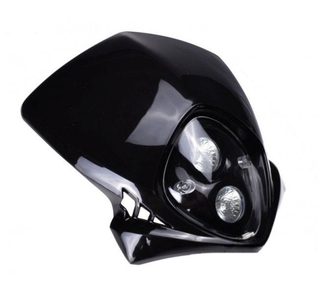 Carena cu far halogen vertical si prinderi moto, universal, culoare negru [2]