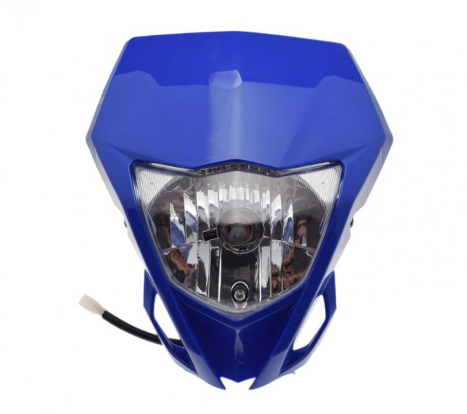 Carena cu far si prinderi, moto universala, culoare albastru [2]