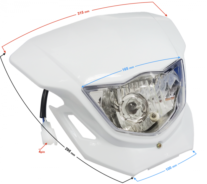 Carena fata si far cross/enduro, culoare alb, pentru NXT 250 [3]