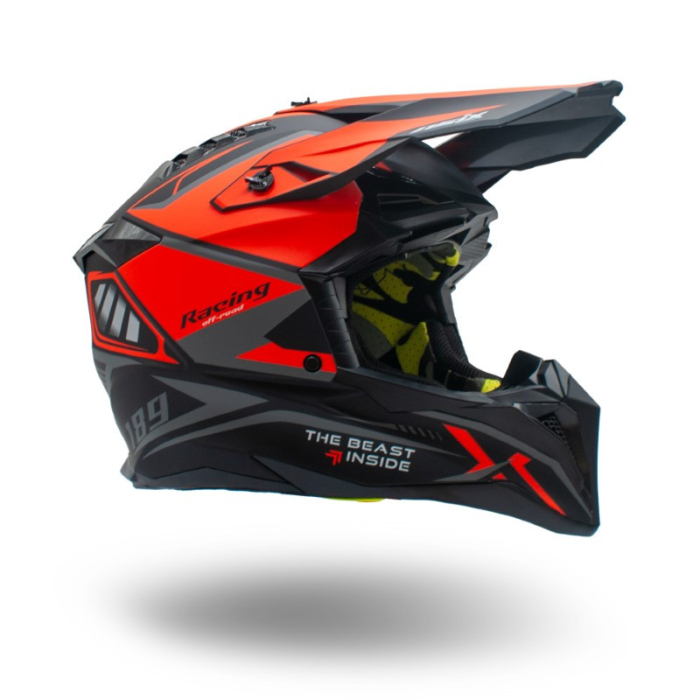Casca motocross/atv Asix 189, culoare negru/portocaliu, marime XL [4]