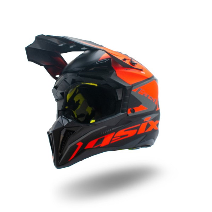 Casca motocross atv Asix 189, culoare negru portocaliu, marime M