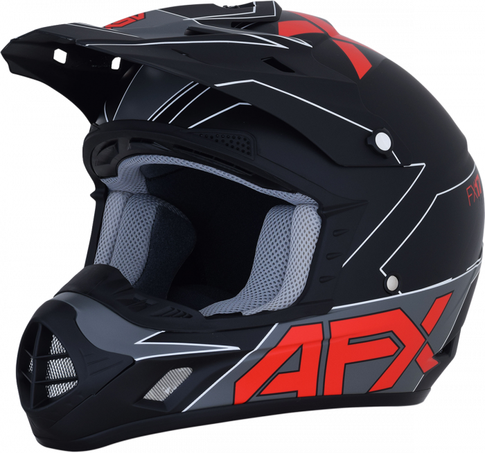 Casca Cross ATV AFX FX-17 Negru Mat-Rosu XL